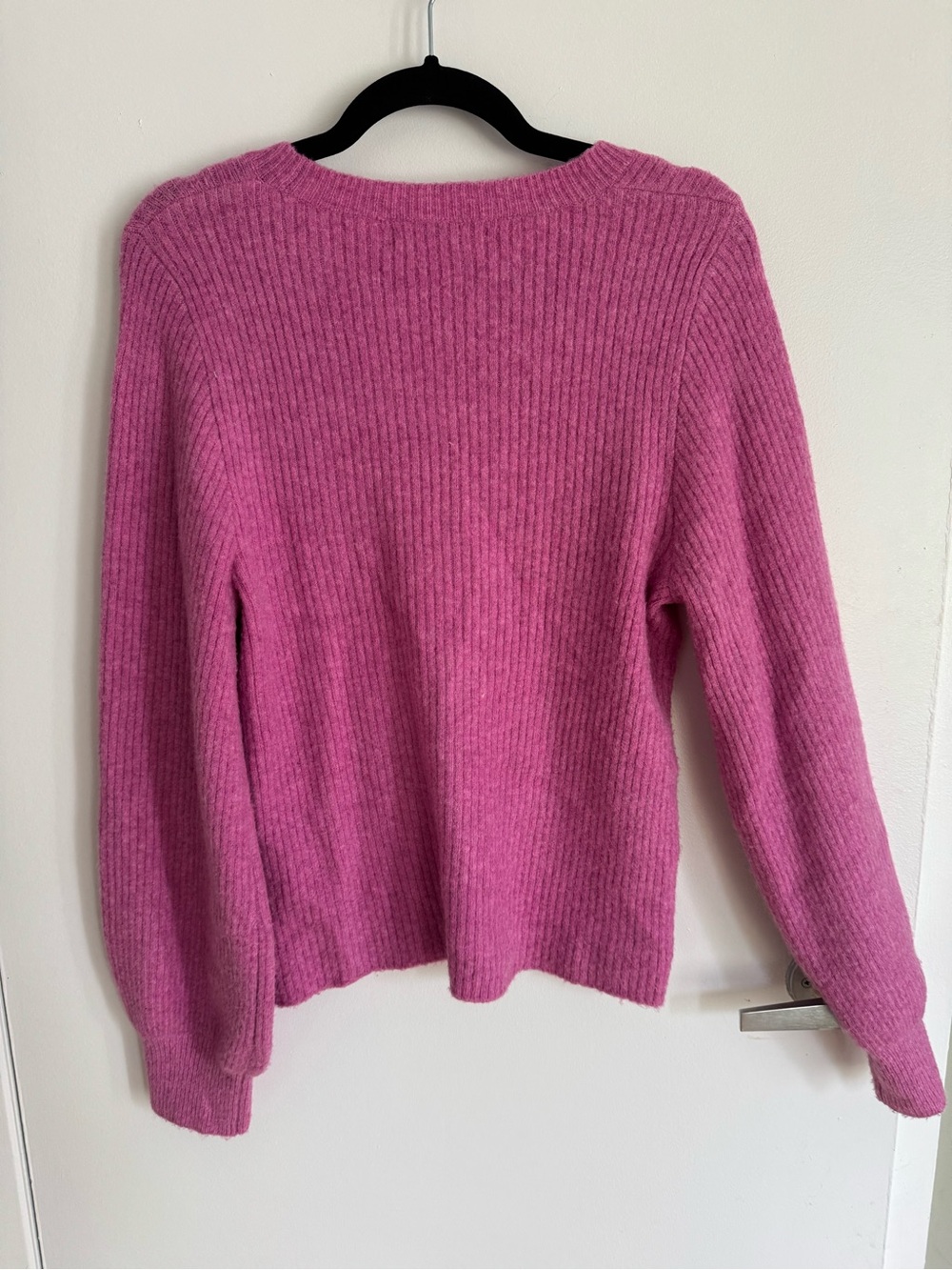 J. Crew Ribbed Scoopneck Sweater in Vibrant Pink - Picture 4 of 5